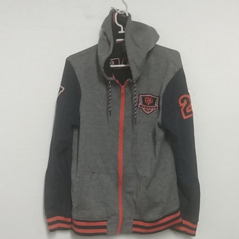 NFL APPAREL CHICAGO BEARS Hoodie Size LG Gray, Blue, and Orange